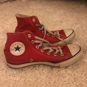 Red high top converse